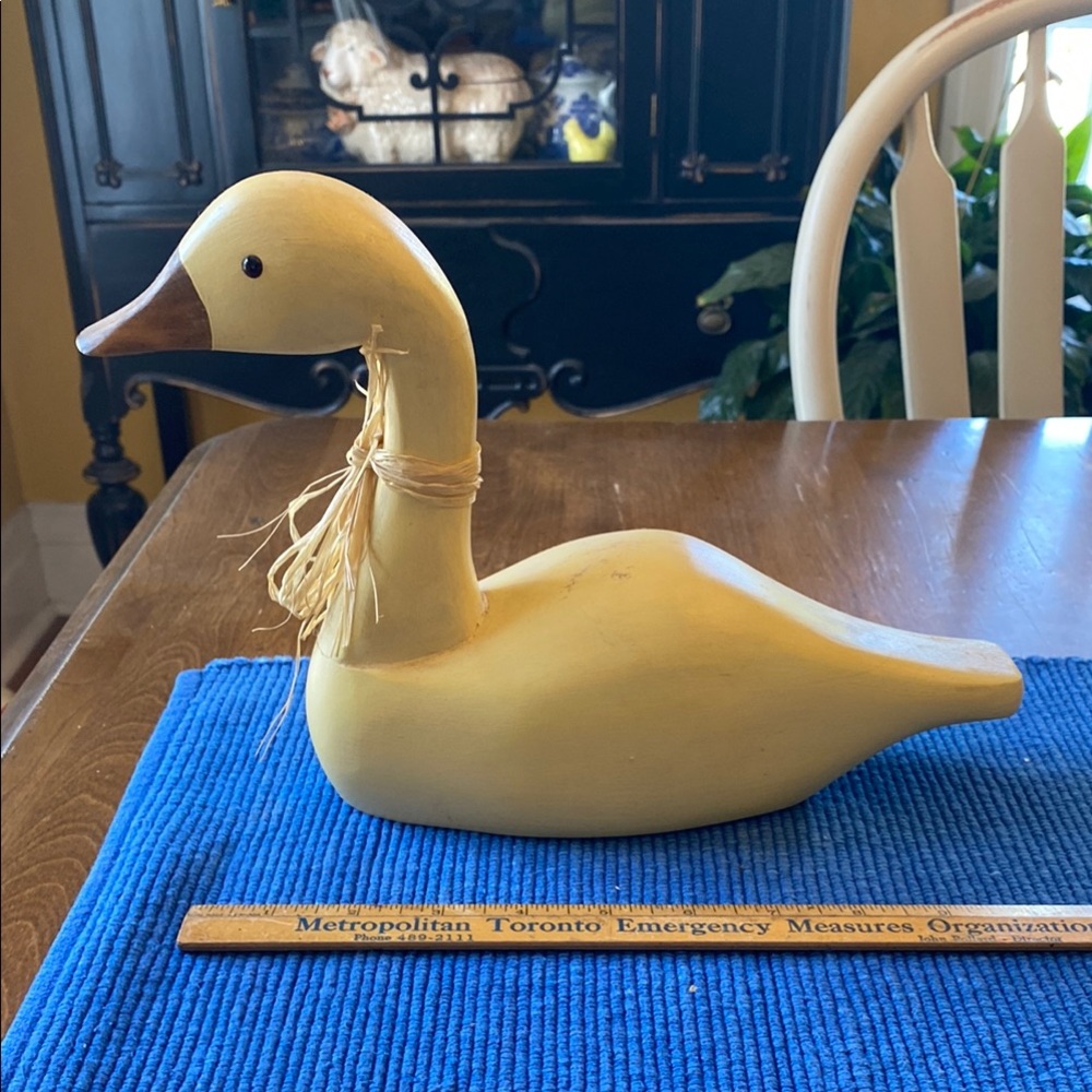 Hand-carved Carole Clowery Yellow Duck